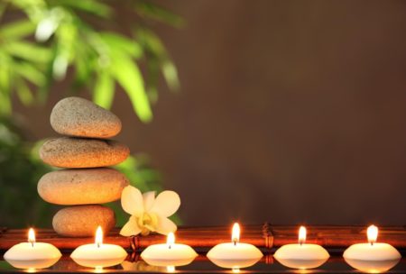 zen stones and candles