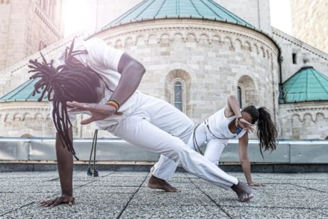 capoeira dancers