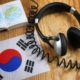 korean flag and headphones