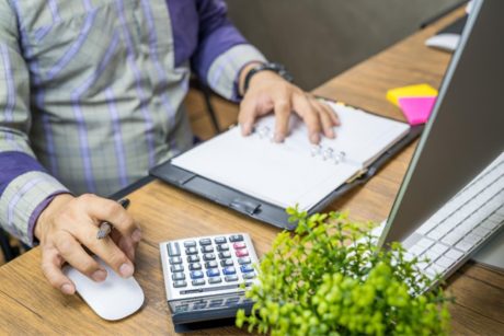 accountant working on desk