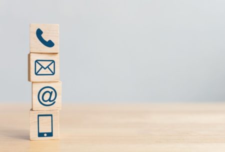 call text and email icons