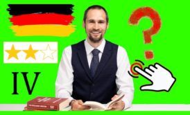 german flag and language instructor green background