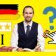 german flag and language instructor yellow background