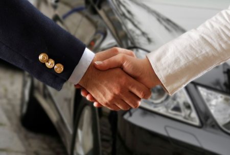 salespeople shaking hands