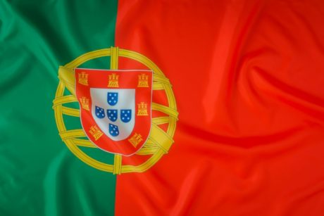 close up of the portuguese flag