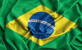 close up of the brazilian flag