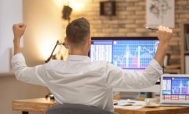 stock market investor in white shirt