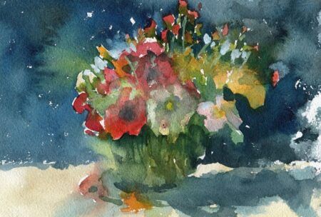 Easy Watercolor Flower Painting