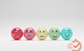 A playful display of five colorful eggs, each adorned with a smiley face, representing joy in customer service excellence.