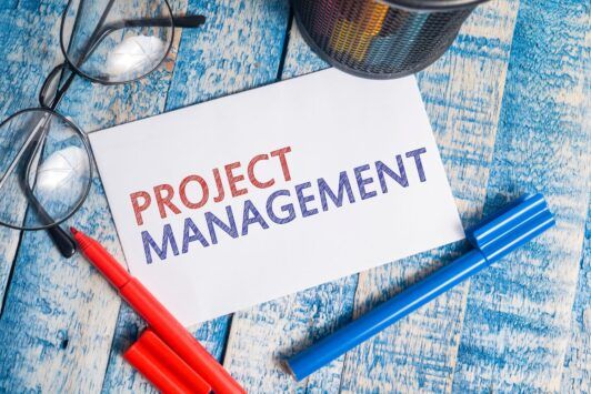 A photo showing a project management concept