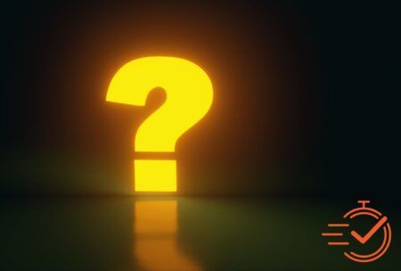 A glowing yellow question mark stands out on a dark background, representing the importance of questioning skills.