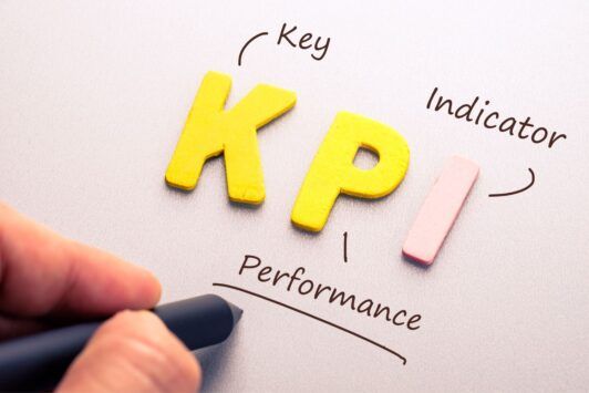 an infographic illustrating master kpi (key performance indicators) with a focus on mastering performance metrics for success